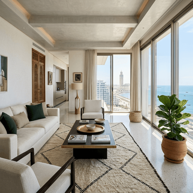 Intérieur luxueux appartement Casablanca